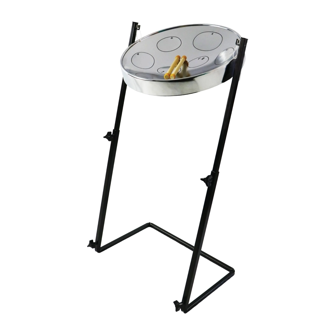 Jumbie Jam Steel Drum Kit with Z-Floor Stand - Chrome