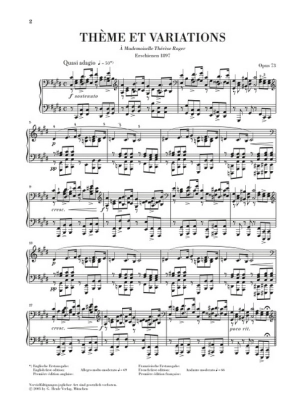 Theme et Variations op. 73 - Faure/Jost - Piano - Sheet Music