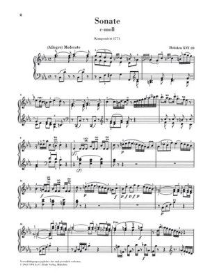 Sonata c minor Hob. XVI:20 - Haydn/Feder - Piano - Sheet Music