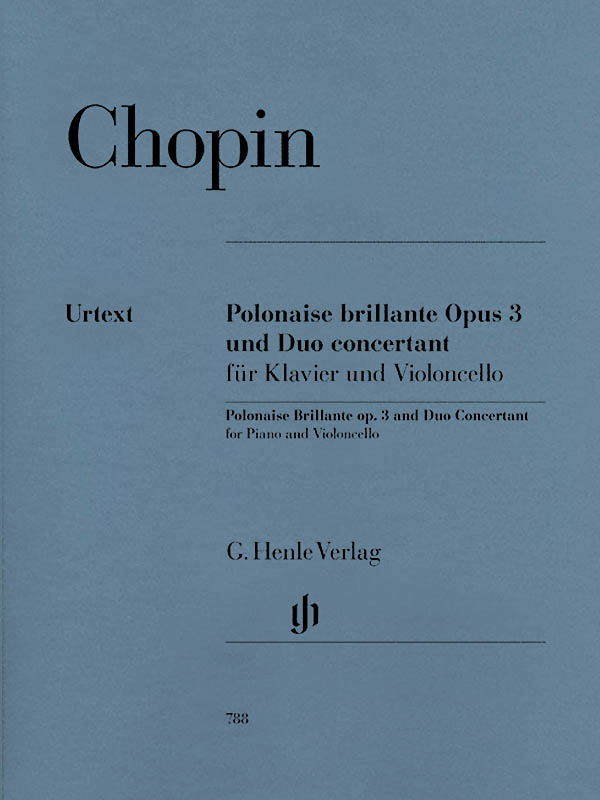 Polonaise Brillante op. 3 and Duo Concertant - Chopin/Heinemann - Cello/Piano - Book