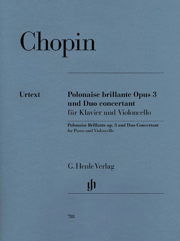 Polonaise Brillante op. 3 and Duo Concertant - Chopin/Heinemann - Cello/Piano - Book