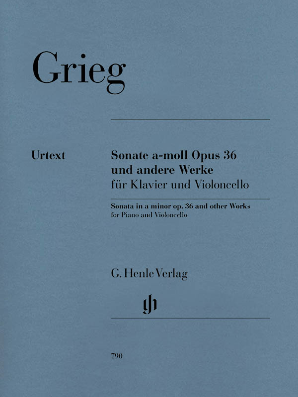 Sonata a minor op. 36 and Other Works - Grieg/Heinemann - Cello/Piano - Book