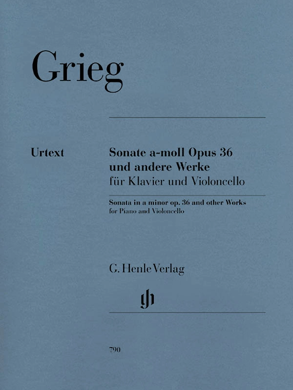 Sonata a minor op. 36 and Other Works - Grieg/Heinemann - Cello/Piano - Book