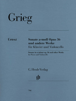 G. Henle Verlag - Sonata a minor op. 36 and Other Works - Grieg/Heinemann - Cello/Piano - Book