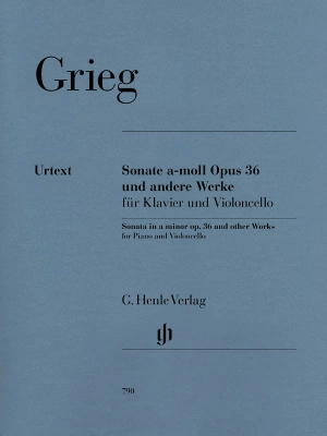 G. Henle Verlag - Sonata a minor op. 36 and Other Works - Grieg/Heinemann - Cello/Piano - Book