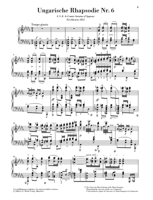 Hungarian Rhapsody no. 6 - Liszt/Herttrich - Piano - Book