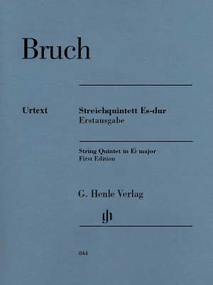 G. Henle Verlag - String Quintet in E flat major (First Editionn) Bruch, Kube Quintette de cordes Ensemble complet de partitions