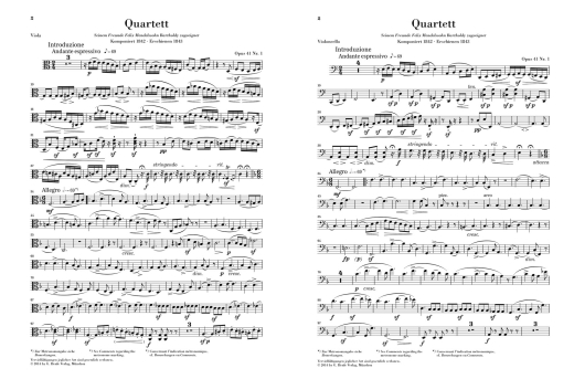 String Quartets op. 41 - Schumann/Herttrich - String Quartet - Parts Set