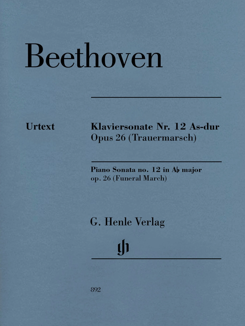 Piano Sonata no. 12 in A flat major op. 26 (Funeral March) - Beethoven /Gertsch /Perahia - Piano - Book