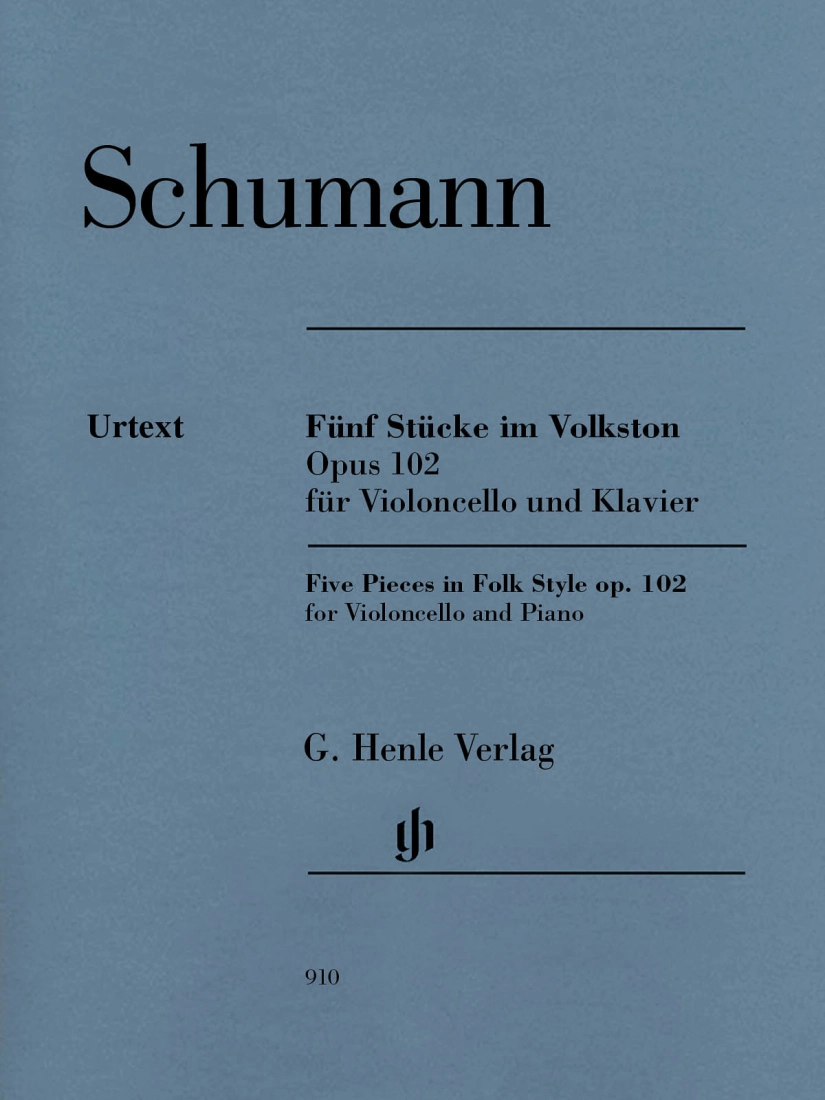 Five Pieces in Folk Style op. 102 - Schumann/Herttrich - Cello/Piano - Book