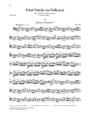 Five Pieces in Folk Style op. 102 - Schumann/Herttrich - Cello/Piano - Book