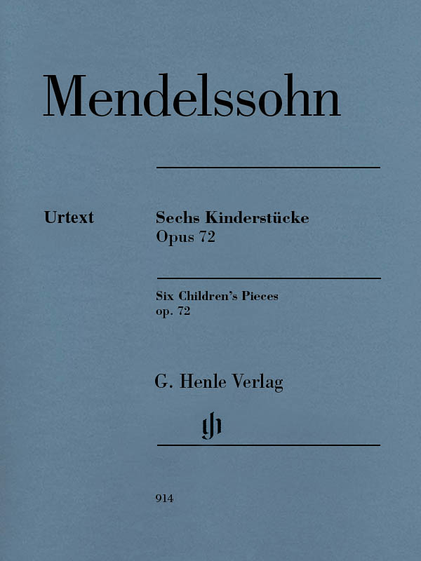 Six Children\'s Pieces op. 72 - Mendelssohn/Jost - Piano - Book