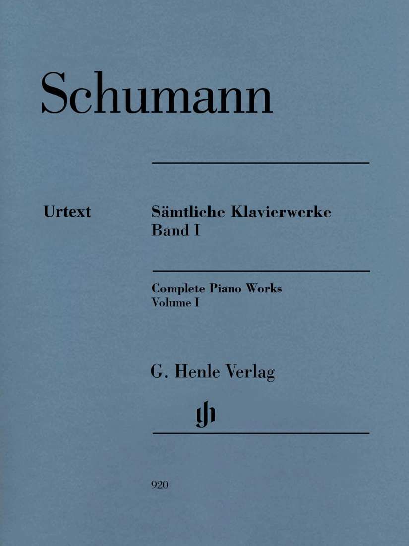 Complete Piano Works, Volume I - Schumann/Herttrich - Piano - Book