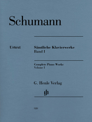 G. Henle Verlag - Complete Piano Works, Volume I - Schumann/Herttrich - Piano - Book