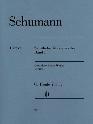 G. Henle Verlag - Complete Piano Works, Volume I - Schumann/Herttrich - Piano - Book