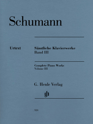 G. Henle Verlag - Complete Piano Works, Volume III - Schumann/Herttrich - Piano - Book