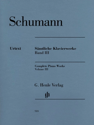 G. Henle Verlag - Complete Piano Works, Volume III - Schumann/Herttrich - Piano - Book