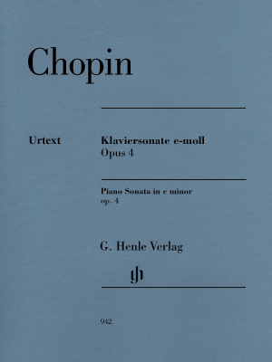 G. Henle Verlag - Piano Sonata c minor op. 4 - Chopin /Mullemann /Gerbracht - Piano - Book