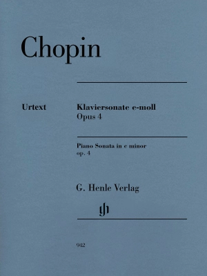 G. Henle Verlag - Piano Sonata c minor op. 4 - Chopin /Mullemann /Gerbracht - Piano - Book