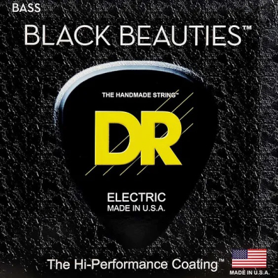 DR Strings - Black Beauties Coated 5-String Bass Set - Medium 45-130