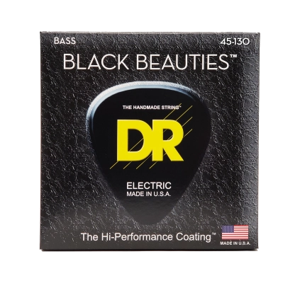 DR Strings - Black Beauties Coated 5-String Bass Set - Medium 45-130