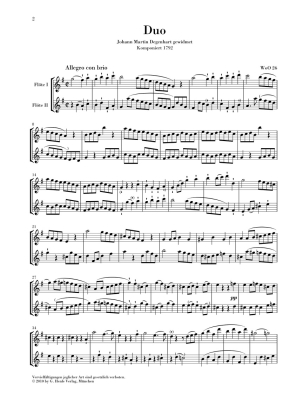 Flute Duo WoO 26 - Beethoven/Voss - Flute Duet - Parts Set
