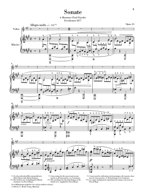 Violin Sonata no. 1 A major op. 13 - Faure/Kolb - Violin/Piano - Book