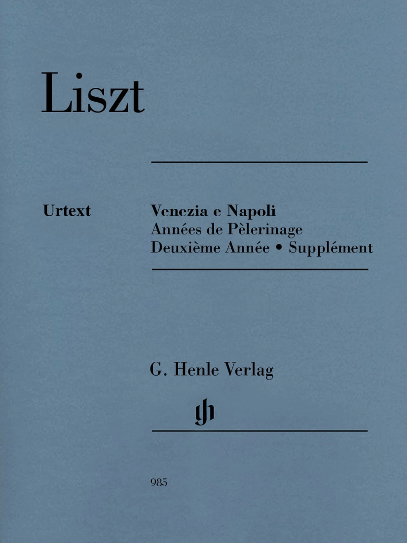 Venezia e Napoli - Liszt/Herttrich - Piano - Book