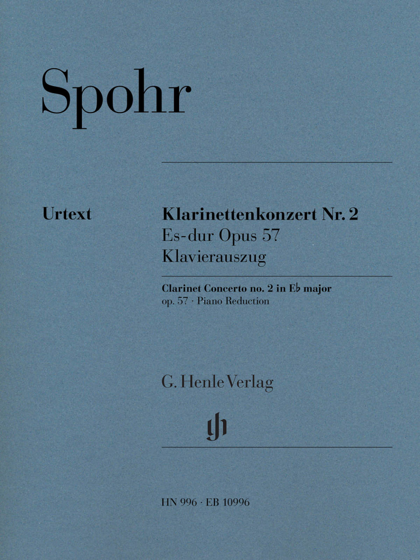 Clarinet Concerto no. 2 in E flat major op. 57 - Spohr/Scheideler - Bb Clarinet/Piano - Book