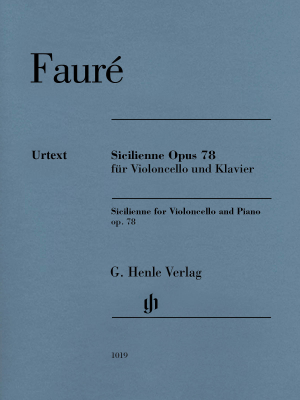 G. Henle Verlag - Sicilienne op. 78 - Faure/Nockel - Cello/Piano - Sheet Music