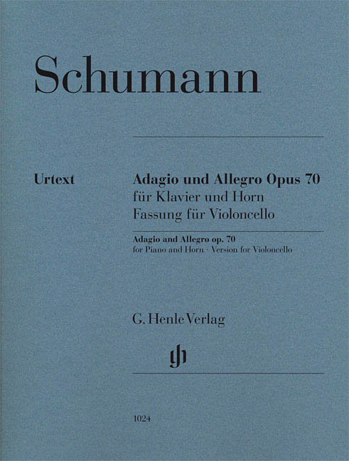Adagio and Allegro op. 70 for Piano and Horn (Version for Cello) - Schumann/Herttrich - Cello/Piano - Book