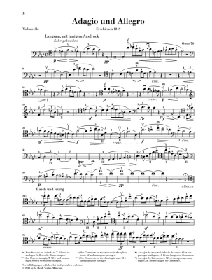 Adagio and Allegro op. 70 for Piano and Horn (Version for Cello) - Schumann/Herttrich - Cello/Piano - Book