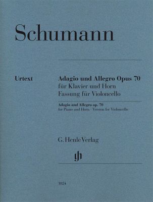 G. Henle Verlag - Adagio and Allegro op. 70 for Piano and Horn (Version for Cello) - Schumann/Herttrich - Cello/Piano - Book