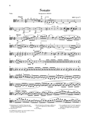 Viola Sonata c minor - Mendelssohn/Herttrich - Viola/Piano - Book