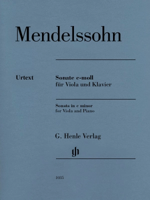 Viola Sonata c minor - Mendelssohn/Herttrich - Viola/Piano - Book