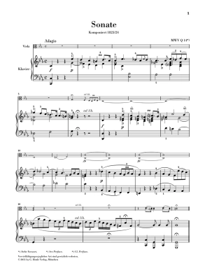 Viola Sonata c minor - Mendelssohn/Herttrich - Viola/Piano - Book