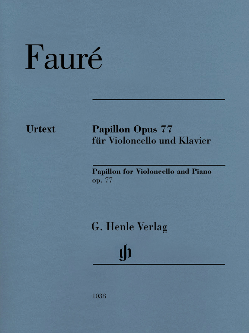 Papillon op. 77 - Faure/Monnier - Cello/Piano - Sheet Music