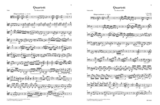 String Quartet in G major op. 106 - Dvorak/Jost - String Quartet - Parts Set