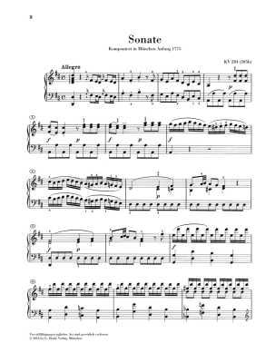 Piano Sonata D major K. 284 (205b) - Mozart/Herttrich - Piano - Sheet Music