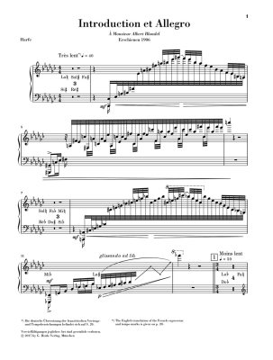 Introduction et Allegro - Ravel/Jost - Harp /Flute /Clarinet /String Quartet - Parts Set