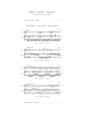 \'\'Wunderkind\'\' Sonatas Volume I for Piano and Violin K. 6-9 - Mozart/Seiffert - Violin/Piano - Book