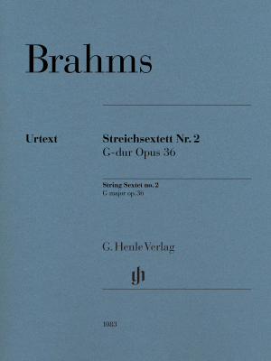 G. Henle Verlag - String Sextet no.2 in G major op. 36 Brahms, Eich Sextuor de cordes Ensemble complet de partitions