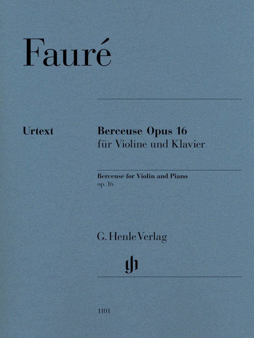 Berceuse op. 16 - Faure/Rahmer - Violin/Piano - Sheet Music