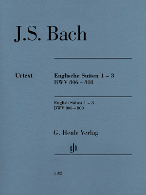 G. Henle Verlag - English Suites 1-3, BWV 806-808 (Edition without Fingering) - Bach/Steglich - Piano - Book