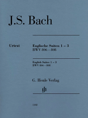 G. Henle Verlag - English Suites 1-3, BWV 806-808 (Edition without Fingering) - Bach/Steglich - Piano - Book