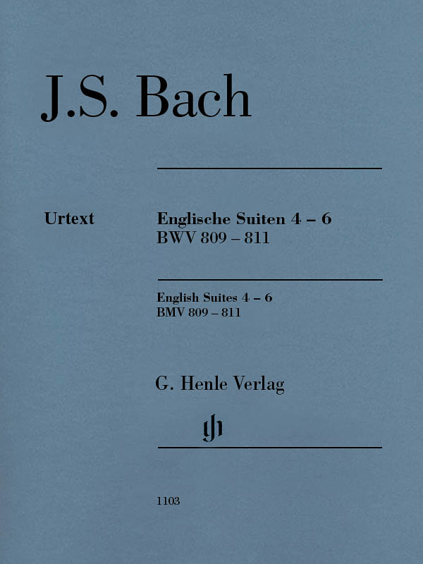 English Suites 4-6, BWV 809-811 (Edition without Fingering) - Bach/Steglich - Piano - Book