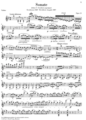 Sonata G major op. 13 - Greig/Heinemann - Violin/Piano - Book