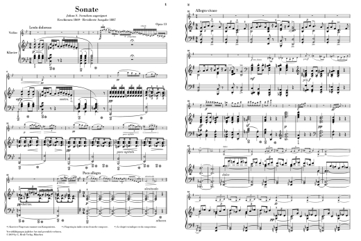 Sonata G major op. 13 - Greig/Heinemann - Violin/Piano - Book
