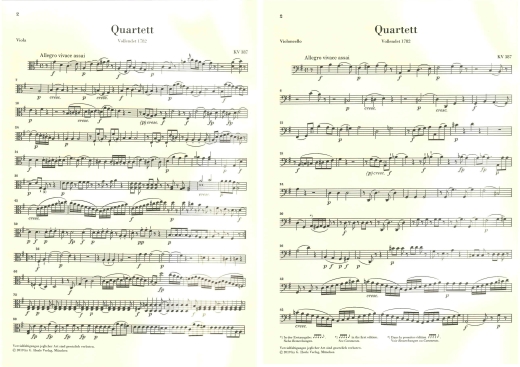 String Quartets, Volume III (Haydn Quartets)  - Mozart/Seiffert - String Quartet - Parts Set