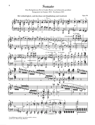 Piano Sonata no. 27 e minor op. 90 - Beethoven /Gertsch /Perahia - Piano - Sheet Music